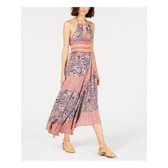 open lace back dress Free People Adella Sleeveless Maxi Slip Dress for Women